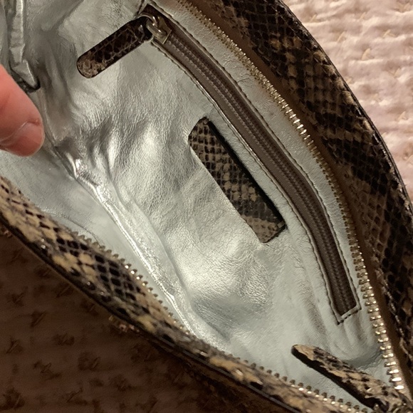 Michael Kors snakeskin clutch purse - Picture 4 of 4